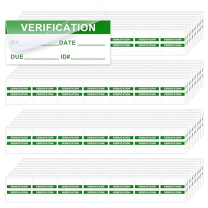 210 Pcs Verification Labels, 1.5" x 0.625", Clear Flap - style: Clear Flap