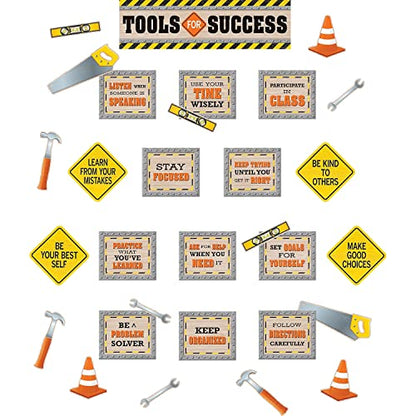 Teacher Bulletin Board Set MINI Under CONST Tools for Success 31 PCS
