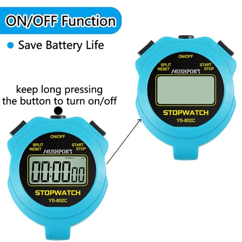Stopwatch Timer, Digital Stop-Watch for Sports, Blue - style: non-waterproof-blue