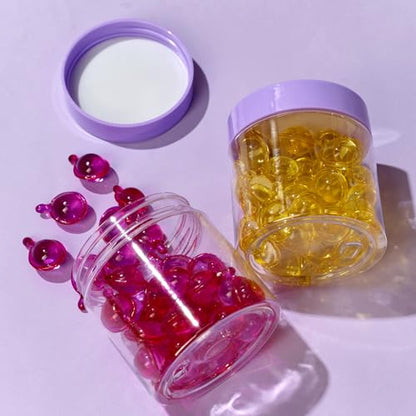 Eternal Moment 36 Pack 3 OZ Plastic Jars Clear Cosmetic Container with Lids - color: Purple Lid, size: 3 Ounce