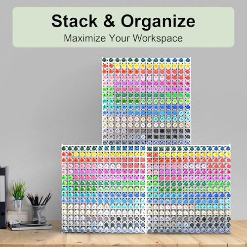 Marker Organizer, 210-Slot Marker Holder with Adjustable Dividers - size: 210 Holes