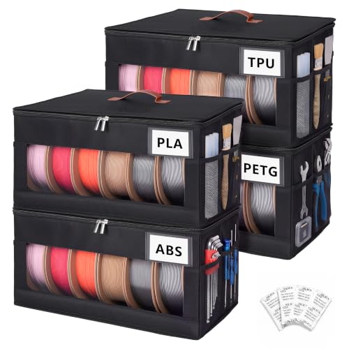 3D Printer Filament Storage Box, 4 Pack, Filament Container for 3D Printing - size: 4 Pack