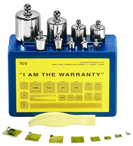 19 pcs Calibration Weight Set 100g – 10mg With Tweezers And Presentation Box For Accurate Precision Balancing Of Digital, Jewellery, Diamond, Pocket, Laboratory And Other Scales