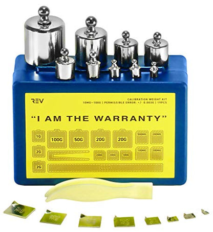 19 pcs Calibration Weight Set 100g – 10mg With Tweezers And Presentation Box For Accurate Precision Balancing Of Digital, Jewellery, Diamond, Pocket, Laboratory And Other Scales