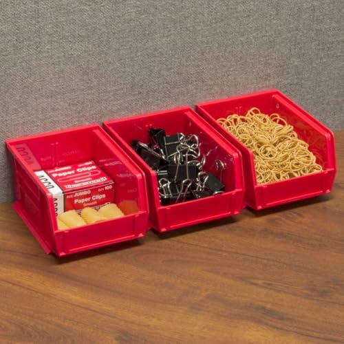 Akro-Mils 30210 AkroBins Plastic Storage Bin Hanging Stacking Containers, (5-Inch x 4-Inch x 3-Inch), Black, 24-Pack - color: Black