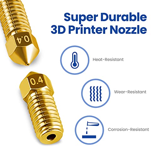 Brass Nozzles for AnkerMake M5/M5C, 0.4mm, 8PCS - size: 0.4mm*8pcs-brass