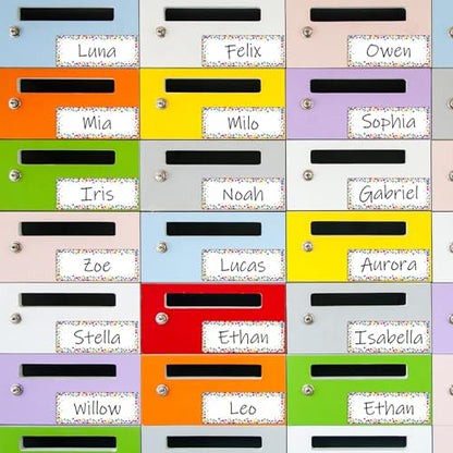 Eaasty 48 Pcs Dry Erase Magnetic Labels Reusable Magnetic Name Tag for Whiteboard Locker Fridge Classroom School Office Home(Confetti) - style: Confetti