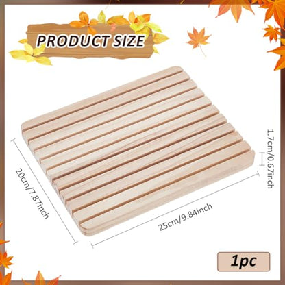 PH PandaHall 10 Slots Wooden Quilting Ruler Holder, 9.8x7.8" Quilting Ruler Rack Organizer Sewing Ruler Stand Template Slat with Tracks for Sewing Rings Table Cutting Home Office Desk Stan