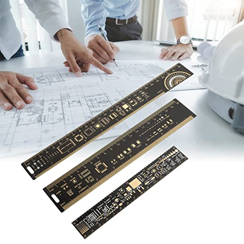 Engineering Ruler, 3 PCS Multifunctional PCB Ruler, Printed Circuit Board Rulers, Electronic Engineering Rulers, 15/20/25cm 6.3/7.87/10.23 Inch