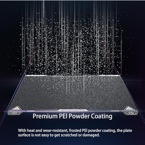 Creality K1C Texture PEI Build Plate Kit, 3D Printer Heat and Wear Resistance Textured PEI Spring Steel Plateform with Wipe Nozzle Design for K1C, K1 SE - size: K1C Texture PEI