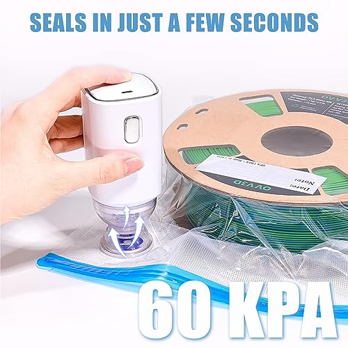 OVV3D Filament Storage Bags 30pcs, Plus Size 32X34cm 3D Printer Filament Storage Bags Vacuum Sealed Kit with 30 Desiccants, Auto Pump,Perfect for 3D Filament Storage or Using After Filament Dryer Box