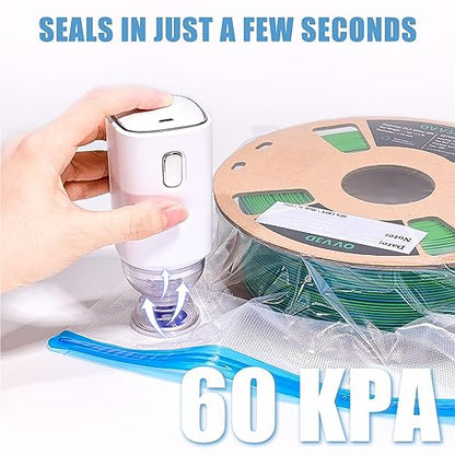 OVV3D Filament Storage Bags 30pcs, Plus Size 32X34cm 3D Printer Filament Storage Bags Vacuum Sealed Kit with 30 Desiccants, Auto Pump,Perfect for 3D Filament Storage or Using After Filament Dryer Box
