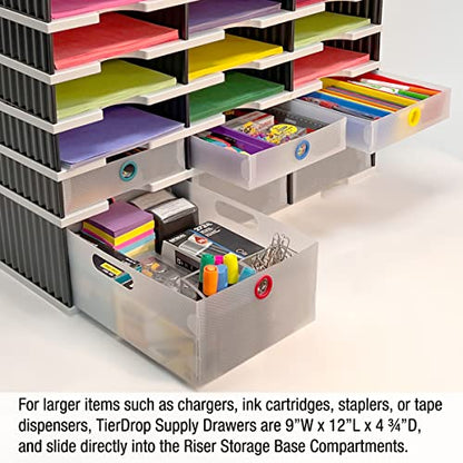 Ultimate Office TierDrop Supply Drawers, 9w x 12d x 2.25h, Set 2, Clear - size: Supply Drawers (set of 2)