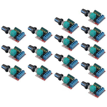 15pcs 5A Motor Speed Controller Module Mini DC Motor PWM Speed Controller Switch Control Controller Switch LED Dimmer 3V 6V 12V 24V 35V Max 90W