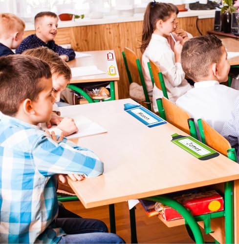 SICOHOME Name Tags for Classroom Desks - 36pcs Student Name Plates for Students Self Adhesive Names Labels for Kids for Kindergarten Preschool Classroom Back to School Teacher Supplies Must Haves - color: C