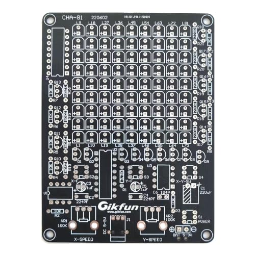 Gikfun LED Chaser Soldering Practice Kit PCB Board 81 LEDs for STEM Electronics School Learning Project DIY EK1974