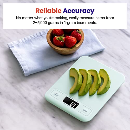 Etekcity Food Kitchen Scale, Digital Grams and Ounces, Medium - color: Mint Green