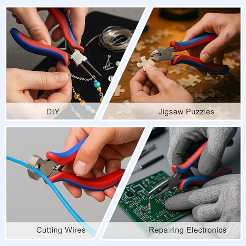 8 Pcs Needle Nose Pliers Set, High Hardness Carbon Steel