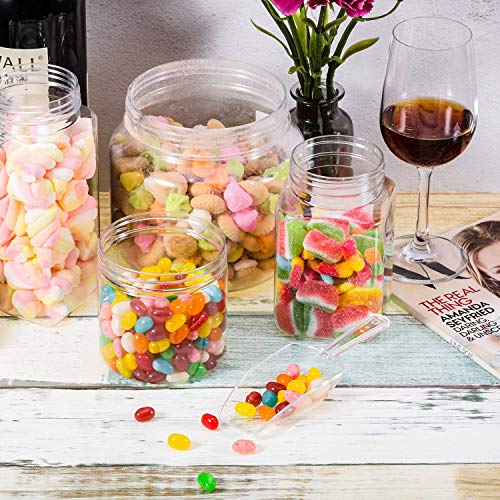 HESTYA 8 Pcs 8 Pcs Clear Plastic Scoop for Food Popcorn Candy, 6.7 Inch