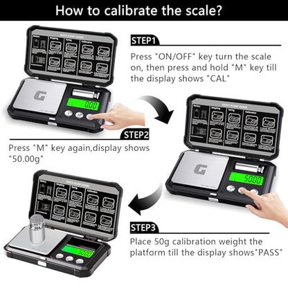 GRAM PRES Digital Pocket Gram Scale 300g x 0.01g Accuracy， Jewelry Scale