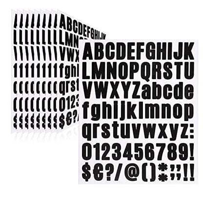 Letter Stickers,Mailbox Numbers,1 Inch Waterproof Vinyl Alphabet - color: Black, size: 1 Inch