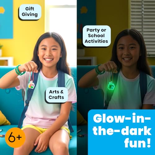 Ooly DIY Shrink Art Charms Kit, 28 Pc - Glow Buddies - color: Glow Buddies