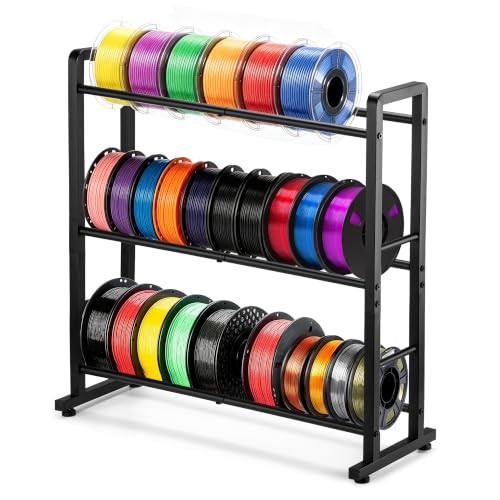 facka 3D Printer Filament Storage Rack, 3-Tier Metal Filament Spool Holder