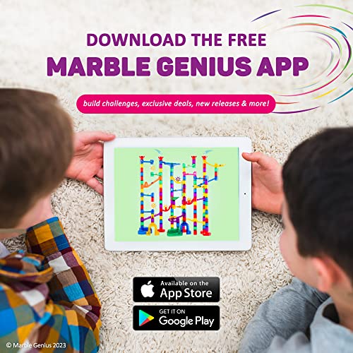 Marble Genius Space Theme Marble Run, 200 Pieces, STEM Toy