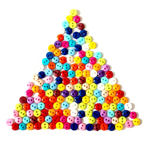 Tiny Button, 500pcs 6mm Micro Resin Buttons for Dolls Clothing Sewing Accessories