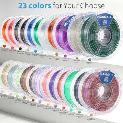 iSANMATE High Speed PETG Filament 1.75mm 50-400mm/s 1kg Translucent Gray - color: Translucent Gray