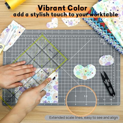 Premium 10pcs Self Healing Cutting Mat 18''x12'', Cutting Mat for Quilting - color: Anthracite Gray, size: 17.8''x11.9''(10 Pack)