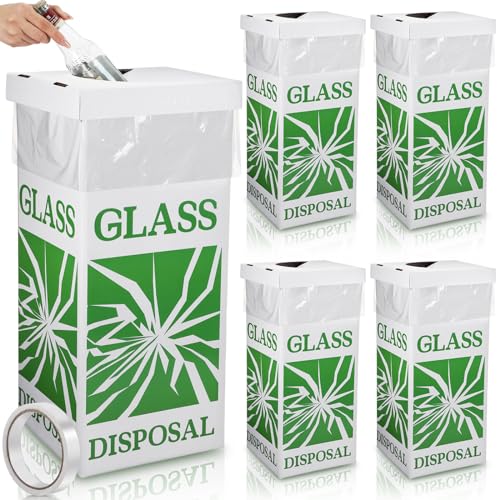 Resurhang 6 Pcs Broken Glass Disposal Box 12" L x 12" W x 27" H Floor Model - size: 12"L x 12"W x 27"H Floor Model