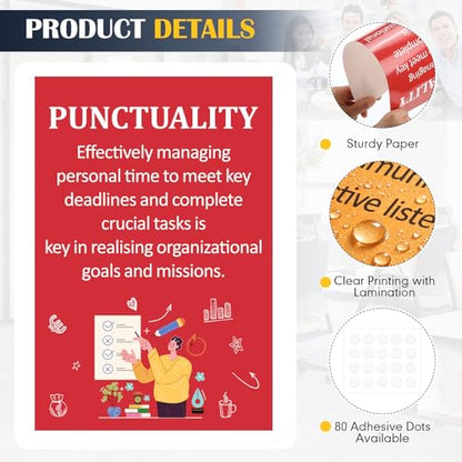 Outus 11 Pcs Job Skills Posters High School Classroom Decorations, Elegant - style: Elegant