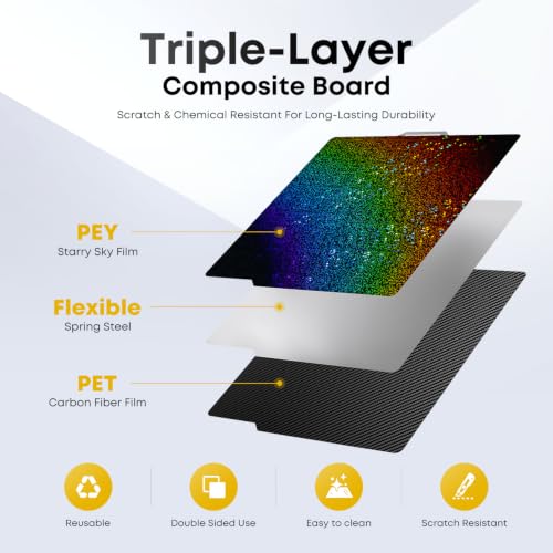 3D Printer Build Plate for Bambu Lab A1/X2D/P2S/X1C/X1E/P1P/P1S, 257x257mm