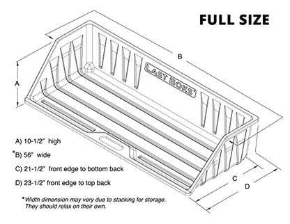 Full Size Truck Bed Cargo Box - Slides Out Onto Tailgate for Easy Access to Load and Unload - Stores and Protects Cargo in Your Truck Bed - size: Full-Size 56"
