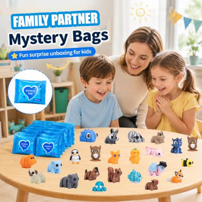 30PCS 3D Printed Animals Blind Bags, Mystery Pack Mini Animal Toys from 300 Styles, Flexible Articulated Fidget Desk Toys for Kids Party Favors Classroom Prizes Goodie Bags Birthday Gifts - color: Yellow