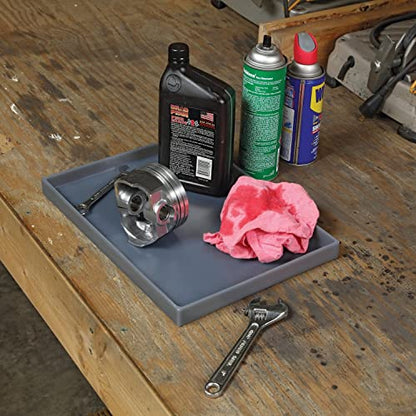 PIG Poly Utility Tray | Plastic Tray | 0.5 Gallon Sump Capacity | 10.75" W x 15" L x 1" H | Gray | PMB30610 - size: 10.8" x 1" x 15"