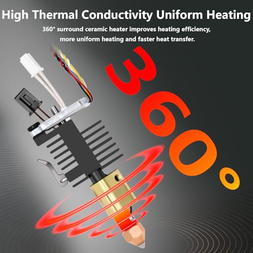 Creality Ender 3 V4 Hotend Ceramic Heating Block Kit, 300℃ High Temperature Resistance Heating Block Kit with Heat Sink and Quick Swap Nozzle for Ender 3 V4 - style: Ender 3 V4