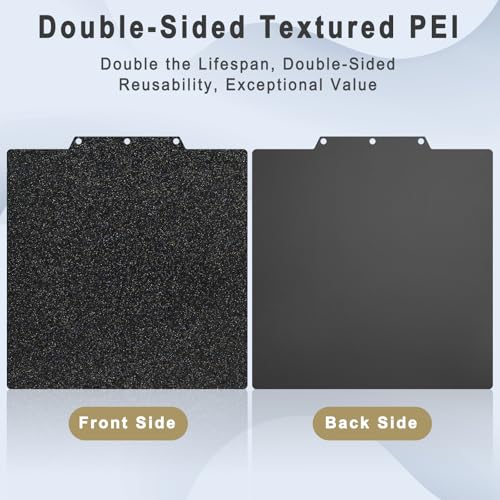 Smooth PEI & Textured PEI 3D Printing Bed Adhesive Build Plate for Adventurer 5M 235x235mm Spring Steel Hot Bed Replacement - color: Smooth PEI & Textured PEI, size: 235mm Adventurer 5M