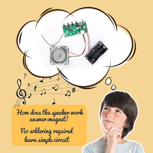 STEM Toys DIY FM Radio Kit, Science Circuit Project, Boy Gift Toys Age 8-13 - color: Printed Blue