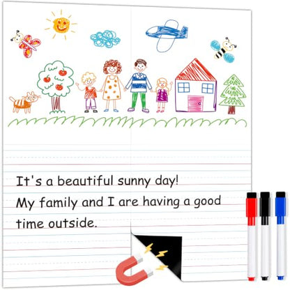 Giant Magnetic Draw Write Paper 24 x 28 in, Dry Erase Magnetic Lined Paper - size: Draw & Write Paper - 24 x 28 in