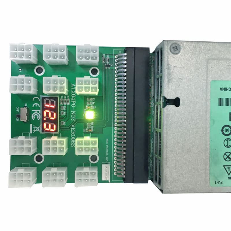 Acxico 1Pcs 6PIN 1200W Server Power Supply Breakout Board for HP DPS-1200QB A PSU GPU Mining