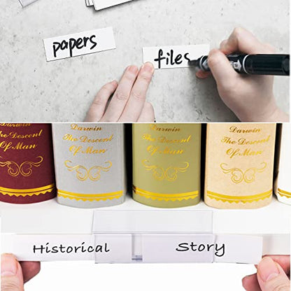 30pcs Plastic Shelf Label Holder, Clear Shelf Label Holder Wood Sign and Tag Ticket Label Holders Clips On to Shelves Thick Shelves with Matched Blank Inserts - size: 0.9*1 *3 inch