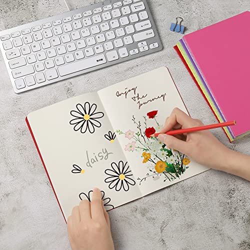24 Pack Blank Notebook & Journal Bulk, Multi Cover, Unlined Plain Thick Paper, A5 Size, 5.5x8.3 inch, 60 Page, Small Sketchbook Subject Note Pad Set for Women Men Kids Traveler Student Office - color: Multi, style: Multi-24-Unlined