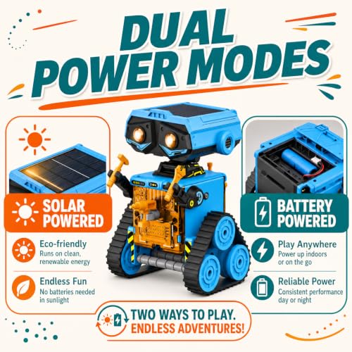 STEM Solar Power Robots Toys for Boys Aged 8-12, 12 in 1 Educational Building Science Experiment Kit for Kids, Birthday Gifts for Aged 8 9 10 11 12 13 Boys Girls Teens