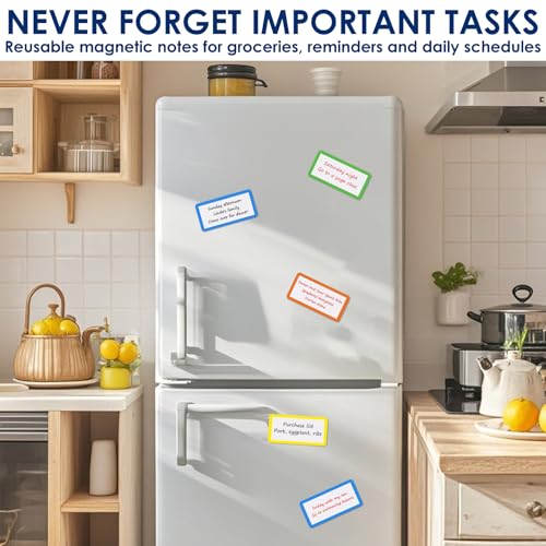 Dry Erase Magnets 4x2 in, Magnetic Notes & Labels for Whiteboard & Fridge - size: 4x2 in