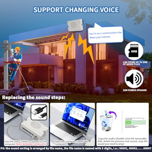 Voice Playback Module, Y5610 Voice Sound Alarm,Sound Players, Entry Switching Serial Multi Trigger High/Low Level Control Announcer Outdoor Horns Sirens for Schools, Gyms Other Public Places. - size: JR-Y5610-Voice Playback Alarm