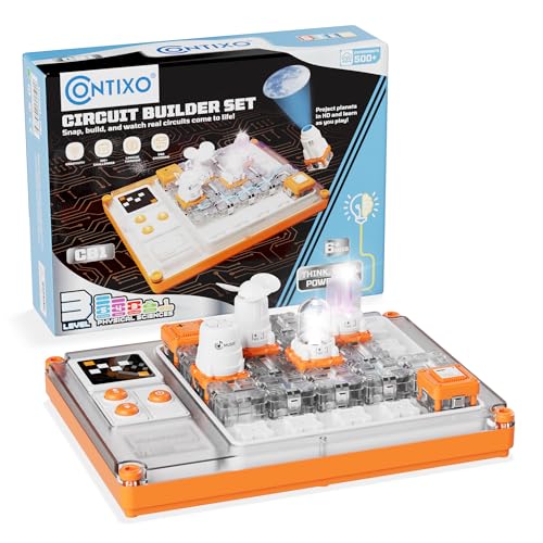 Contixo CB1 Kids Science Circuit Building Kits - 500+ STEM Experiments, Electronics Discovery, Snap-Together Modules, Educational Toy, Science Kit for Kids 6-12, Gift for Boys & Girls