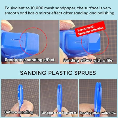 stedi Hobby Model Polishing Tools 3 PCS, Precision Glass Polishing Files - style: 3 PCS Glass Files