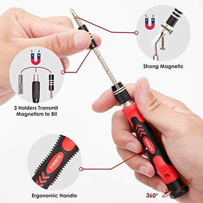 STREBITO Screwdriver Sets 142-Piece Electronics Precision Screwdriver - color: Red